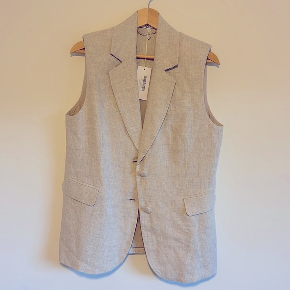 Reformation Tops - Reformation Clark Linen Vest oversized small